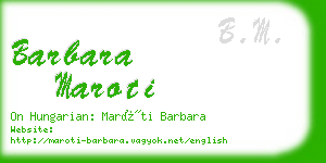 barbara maroti business card